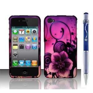 Violet Flower Premium Apple Iphone 4/4S Snap On Phone Protector Hard 