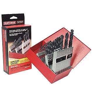 25 pc. Drill Bit Set  Craftsman Tools Power Tool Accessories Drill 