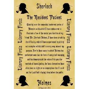   Poster Literary First Lines Sherlock Holmes The Resident Patient