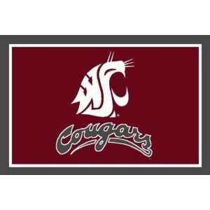  Logo Rugs Washington State Cougars 4x6 Area Rug Sports 