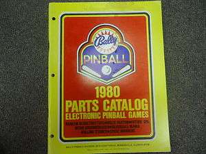 Original Bally 1980 Parts Catalog Pinball Manual  