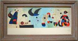 JOAN MIRO Signed 1951 Color Lithograph with Pochoir  