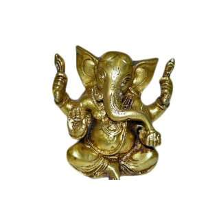   Headed Ganesha Brass Statue Hindu God Sculpture 4
