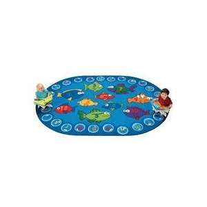    55 x 78 Fishing for Literacy Carpet   Oval