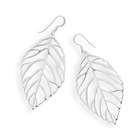 CleverEve Cleversilvers Large Cut Out Leaf French Wire Earrings
