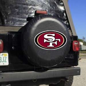  NFL San Francisco 49ers Black Logo Tire Cover Sports 