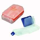 Folca Compact Pill Case, Orange   8 Compartments