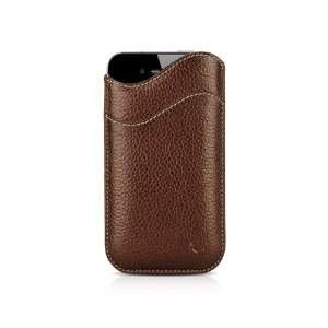   ID Slim Series Brown Pouch Case Cover for Apple iPhone 4 4S