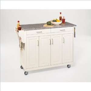 Home Styles Create a Cart 49 Inch Salt Pepper Granite Top Kitchen Cart 