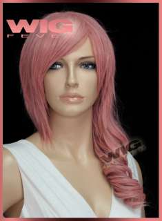 New Cosply Long Pink Bangs Hair Wig D1104  