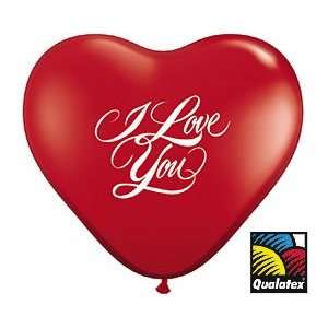  (12) Red Heart Shaped I Love You 11 Latex Balloon Health 