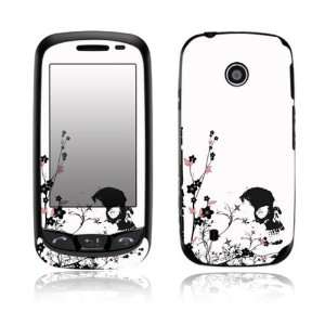  LG Cosmos Touch Decal Skin Sticker   Skulls and Flowers 