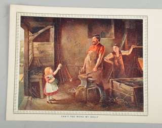 Arthur Elsley Cant You Mend my Dolly Vintage Blotter Print 