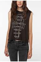 Truly Madly Deeply French Cross Text Muscle Tank Top
