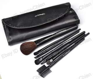 7PCS Makeup Brush Cosmetic Brushes Set & 1 Leather bag  