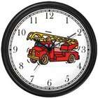   Fire Truck or Firetruck Wall Clock by WatchBuddy Timepieces (Hunter