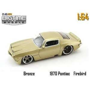   Big Time Muscle Bronze 1970 Pontiac Firebird 164 Scale Die Cast Car