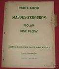 Massey Ferguso​n No 69 Disc Plow Parts Book Catalog