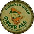 VINTAGE WALT DISNEY DONALD DUCK ginger ale soda bottle cap