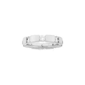   Anniversary Gift   0.65 Cts Diamond Eternity Band in 18K White Gold 11