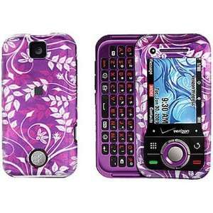   Purple Flower For Motorola Rival A455 Cell Phones & Accessories
