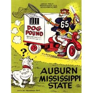  1965 Auburn vs. Mississippi State 36 x 48 Canvas Historic 
