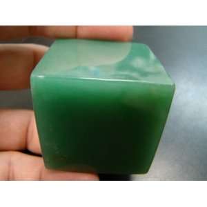  R0909 Green Aventurine Cube 40 Mm Wonderful  