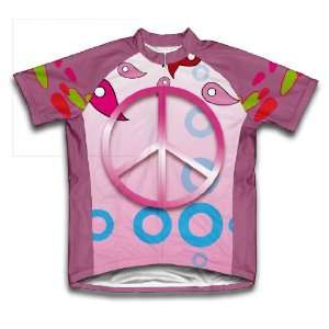  Pink Peace Cycling Jersey for Youth