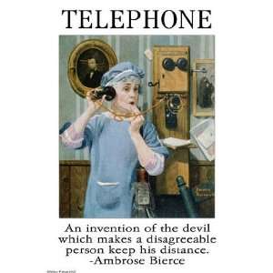    Communicate / Telephone 12x18 Giclee on canvas