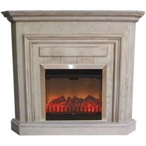   Oak Electric Fireplace Corner Mantel & 23 Firebox