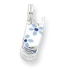 New Sterling Silver Flower Movable Cell Phone Charm