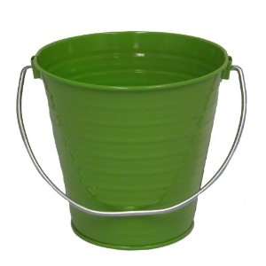  $ 1.50 Each Metal Bucket Green with Rims 5.5x 6 H Pack 