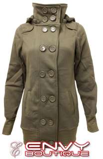   MILITARY LOOK COAT WOMENS CASUAL JACKET TOP SIZE 8 10 12 14 16  
