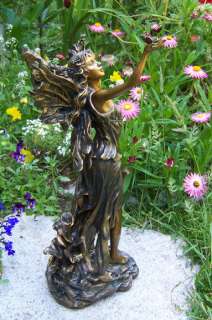 16 Inch Butterfly FAIRY SCULPTURE Bronzed, IN/OUTDOOR  