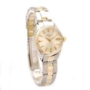 1960 ROLEX OYSTER PERPETUAL DATE AUTOMATIC GOLD & STEEL BRACELET 