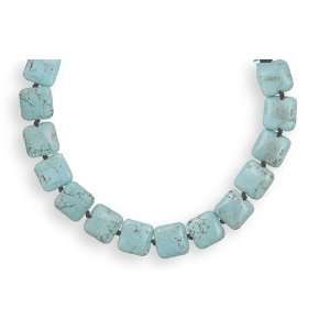  Jewelry Locker 16.5 Square Turquoise Knotted Necklace 