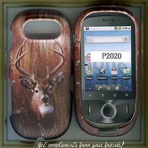 Pantech Ease P2020 hard rubberized cover case camo deer  