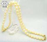   AKOYA YELLOW GOLD & SOUTH SEA GOLD PEARLS NECKLACE 14K YG CLASP