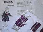 Simplicity Fabric Panel 2 Complete Outfits Fits 18 Dolls Patriotic 