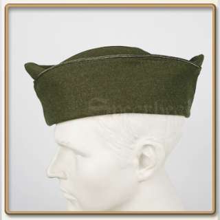 WW2 US Army Officers PX Olive Drab Wool Garrison Cap  