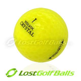 50 Volvik Control Crystal Yellow Mint Used Golf Balls AAAAA  