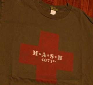 MASH M*A*S*H 4077th 70s retro T Shirt L  