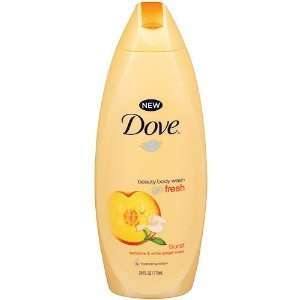 Dove Go Fresh Burst Beauty Body Wash Nectarine & White Ginger Scent 24 