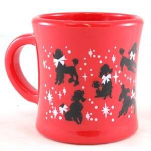  Okutani Mug   Red Poodle   Plastic