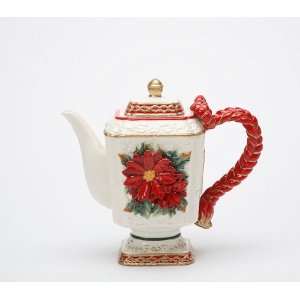 SENSATIONAL CELEBRATION Poinsettia Teapot