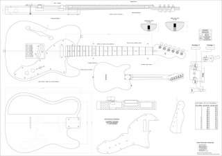 Guitar Plans Fender®Telecaster 69 Thinline Deluxe 1 to1  