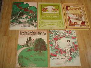 Lot of 25 pieces   c.1910 Southern Theme Sheet Music  
