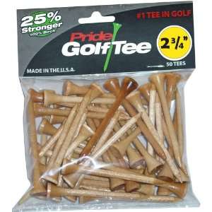  New Pride 2 3/4 Golf Tees   50 pack   Natural Sports 