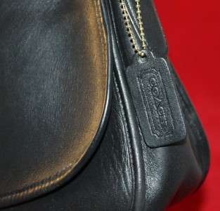   Classic Large Black Leather Flap Holiday Purse Shoulder Bag USA  
