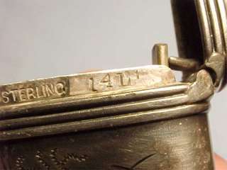 1826 1886 ENGRAVED STERLING VESTA MATCH SAFE  
